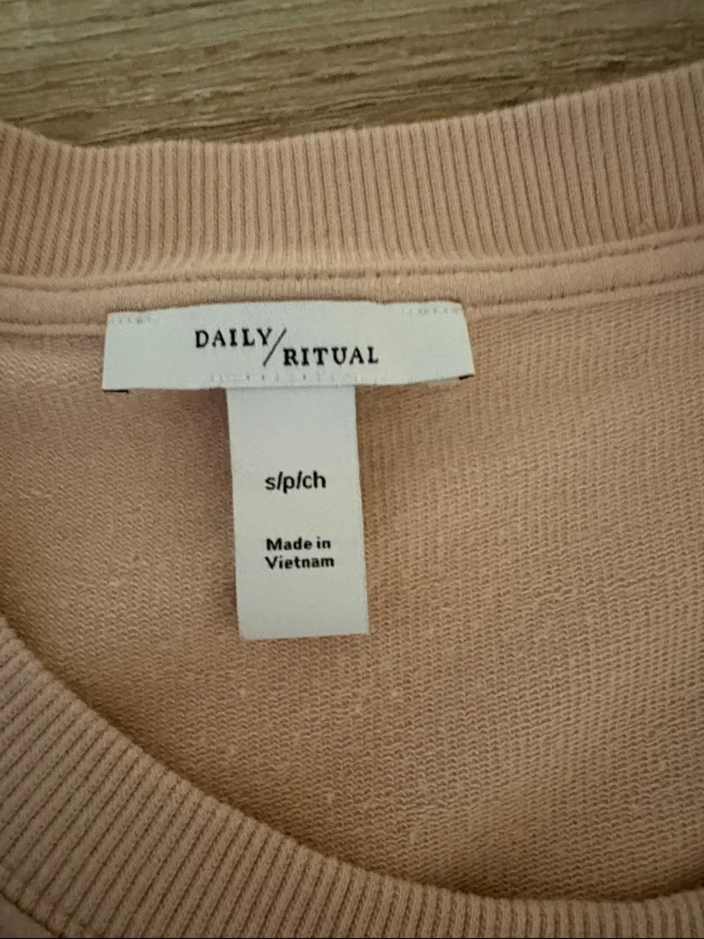 Anthropologie Daily Ritual Terry Cotton Modal Long Sleeve Crew Neck V Sweatshirt - Picture 7 of 12